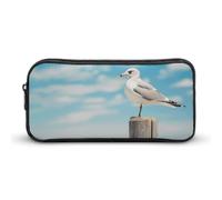 DWVTFSM Astuccio portapenne in legno appollaiato su un pilastro di grande capacità, astuccio carino per matite, cosmetici, per donne e uomini