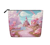 Dwvtfsm Bella borsa per il trucco da donna, impermeabile, in lino, organizer per cosmetici da viaggio, leggera, con cerniera, organizer per pennelli da trucco