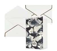 DWVTFSM Biglietto di ringraziamento con buste, biglietti di auguri per tutte le occasioni, buon compleanno, matrimonio, pensiero, balena, biglietti vuoti 10,2 x 15,2 cm