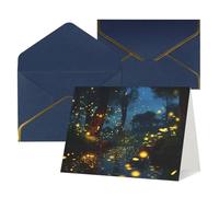 DWVTFSM Biglietto di ringraziamento con buste, biglietti di auguri per tutte le occasioni, buon compleanno, matrimonio, pensiero, lucciole, biglietti vuoti per appunti, 10 x 15 cm