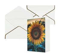 DWVTFSM Biglietto di ringraziamento con buste, biglietti di auguri per tutte le occasioni, buon compleanno, matrimonio, pensando a te, il più bel girasole, biglietti vuoti 10,2 x 15,2 cm