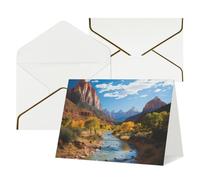 DWVTFSM Biglietto di ringraziamento con buste, biglietti di auguri per tutte le occasioni, buon compleanno, matrimonio, pensieri di te, Parco nazionale di Zion, biglietti vuoti da 10 x 15 cm