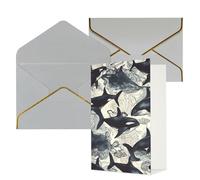 DWVTFSM Biglietto di ringraziamento con buste, biglietti di auguri per tutte le occasioni, buon compleanno, matrimonio, pensiero, balena, biglietti vuoti 10,2 x 15,2 cm