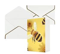 DWVTFSM Biglietto di ringraziamento con buste, biglietti di auguri per tutte le occasioni, buon compleanno, matrimonio, pensiero, ape, 2, biglietti vuoti da 10 x 15 cm