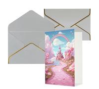 DWVTFSM Biglietto di ringraziamento con buste, biglietti di auguri per tutte le occasioni, buon compleanno, matrimonio, pensiero, bella terra, biglietti vuoti 10,2 x 15,2 cm