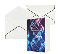 DWVTFSM Biglietto di ringraziamento con buste, biglietti di auguri per tutte le occasioni, buon compleanno, matrimonio, pensiero di te, DNA, elica genetica, biglietti vuoti, 10 x 15 cm