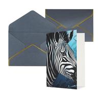 DWVTFSM Biglietto di ringraziamento con buste, biglietti di auguri per tutte le occasioni, buon compleanno, matrimonio, Thinking of You, biglietto blu con pesce vela, biglietti vuoti 10,2 x 15,2 cm