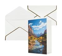 DWVTFSM Biglietto di ringraziamento con buste, biglietti di auguri per tutte le occasioni, buon compleanno, matrimonio, pensieri di te, Parco nazionale di Zion, biglietti vuoti da 10 x 15 cm
