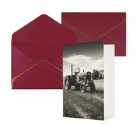 DWVTFSM Biglietto di ringraziamento con buste, biglietti di auguri per tutte le occasioni, buon compleanno, matrimonio, pensiero, trattore, agricoltura, tranquillo, biglietti vuoti 10,2 x 15,2 cm
