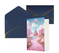 DWVTFSM Biglietto di ringraziamento con buste, biglietti di auguri per tutte le occasioni, buon compleanno, matrimonio, pensiero, bella terra, biglietti vuoti 10,2 x 15,2 cm