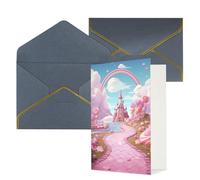 DWVTFSM Biglietto di ringraziamento con buste, biglietti di auguri per tutte le occasioni, buon compleanno, matrimonio, pensiero, bella terra, biglietti vuoti 10,2 x 15,2 cm