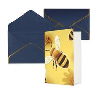 DWVTFSM Biglietto di ringraziamento con buste, biglietti di auguri per tutte le occasioni, buon compleanno, matrimonio, pensiero, ape, 2, biglietti vuoti da 10 x 15 cm