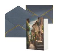 DWVTFSM Biglietto di ringraziamento con buste biglietti di auguri per tutte le occasioni Buon compleanno matrimonio Thinking of You Card Italia Toscana biglietti vuoti 10,2 x 15,2 cm