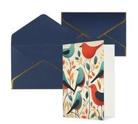 DWVTFSM Biglietto di ringraziamento con buste, biglietti di auguri per tutte le occasioni, buon compleanno, matrimonio, pensiero, stormo di uccelli, biglietti vuoti 10,2 x 15,2 cm