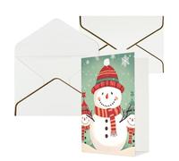 DWVTFSM Biglietto di ringraziamento con buste, biglietti di auguri per tutte le occasioni, buon compleanno, matrimonio, pensiero, buon Natale, pupazzo di neve, biglietti vuoti 10,2 x 15,2 cm