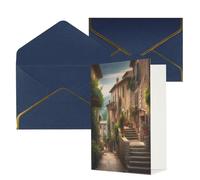 DWVTFSM Biglietto di ringraziamento con buste biglietti di auguri per tutte le occasioni Buon compleanno matrimonio Thinking of You Card Italia Toscana biglietti vuoti 10,2 x 15,2 cm