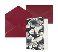 DWVTFSM Biglietto di ringraziamento con buste, biglietti di auguri per tutte le occasioni, buon compleanno, matrimonio, pensiero, balena, biglietti vuoti 10,2 x 15,2 cm