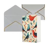 DWVTFSM Biglietto di ringraziamento con buste, biglietti di auguri per tutte le occasioni, buon compleanno, matrimonio, pensiero, stormo di uccelli, biglietti vuoti 10,2 x 15,2 cm