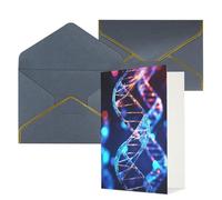 DWVTFSM Biglietto di ringraziamento con buste, biglietti di auguri per tutte le occasioni, buon compleanno, matrimonio, pensiero di te, DNA, elica genetica, biglietti vuoti, 10 x 15 cm