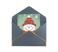 DWVTFSM Biglietto di ringraziamento con buste, biglietti di auguri per tutte le occasioni, buon compleanno, matrimonio, pensiero, buon Natale, pupazzo di neve, biglietti vuoti 10,2 x 15,2 cm