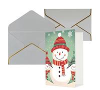 DWVTFSM Biglietto di ringraziamento con buste, biglietti di auguri per tutte le occasioni, buon compleanno, matrimonio, pensiero, buon Natale, pupazzo di neve, biglietti vuoti 10,2 x 15,2 cm