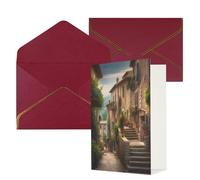 DWVTFSM Biglietto di ringraziamento con buste biglietti di auguri per tutte le occasioni Buon compleanno matrimonio Thinking of You Card Italia Toscana biglietti vuoti 10,2 x 15,2 cm