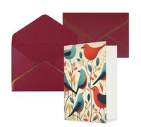 DWVTFSM Biglietto di ringraziamento con buste, biglietti di auguri per tutte le occasioni, buon compleanno, matrimonio, pensiero, stormo di uccelli, biglietti vuoti 10,2 x 15,2 cm