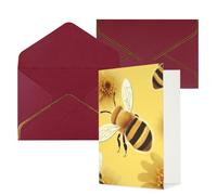 DWVTFSM Biglietto di ringraziamento con buste, biglietti di auguri per tutte le occasioni, buon compleanno, matrimonio, pensiero, ape, 2, biglietti vuoti da 10 x 15 cm