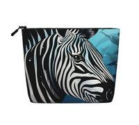 Dwvtfsm Blue Sailfish - Trousse da trucco da donna, impermeabile, in lino, organizer per cosmetici, con cerniera, leggera, organizer per pennelli da trucco