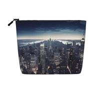 Dwvtfsm Borsa per il trucco da donna, borsa da viaggio impermeabile in lino per cosmetici, organizer leggero con cerniera, borsa da toeletta da viaggio organizer per pennelli da trucco