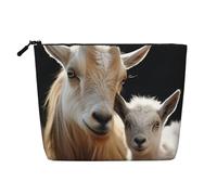 Dwvtfsm Borsa per il trucco da donna, borsa per il trucco da donna, organizer per cosmetici da viaggio in lino impermeabile con cerniera leggera borsa da toilette da viaggio organizer per pennelli da