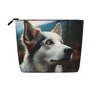 Dwvtfsm Borsa per il trucco da donna, impermeabile, in lino, da viaggio, leggera, con cerniera, organizer per cosmetici da viaggio, organizer per pennelli da trucco