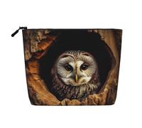 Dwvtfsm Borsa per il trucco da donna, organizer per cosmetici da viaggio in lino impermeabile con cerniera, leggera, con cerniera, organizer per pennelli da trucco