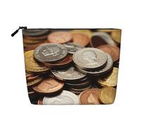 Dwvtfsm Borsa per il trucco delle monete da donna, organizer per cosmetici da viaggio in lino impermeabile leggero con cerniera borsa da toilette organizer per pennelli da trucco