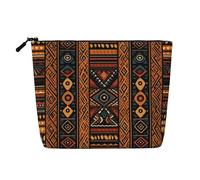 Dwvtfsm Borsa per il trucco tradizionale africana per le donne, organizer per cosmetici da viaggio in lino impermeabile leggero con cerniera da viaggio borsa da toilette organizer per pennelli da