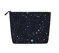 Dwvtfsm Constellation Star Clusters Galaxies - Borsa per il trucco da donna, impermeabile, in lino, organizer per cosmetici, leggera, con cerniera, organizer per pennelli da trucco