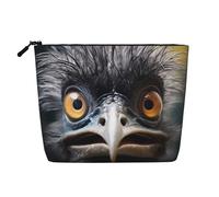 Dwvtfsm Emu - Trousse per trucchi da donna, impermeabile, in lino, da viaggio, leggera, con cerniera, organizer per pennelli da trucco