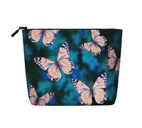 Dwvtfsm Graziosa borsa per il trucco da donna, organizer da viaggio in lino impermeabile con cerniera, leggera, con cerniera, organizer per pennelli da trucco