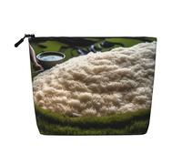 Dwvtfsm Look At All That Rice - Borsa per il trucco da donna, impermeabile, in lino, organizer per cosmetici, leggera, con cerniera, organizer per pennelli da trucco