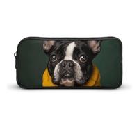 DWVTFSM Portamatite giallo con vestiti, astuccio per penne, grande capacità, grazioso astuccio per trucchi e cosmetici, per donne e uomini