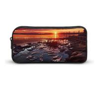 DWVTFSM Sunset astuccio portapenne grande capacità carino astuccio per trucchi borsa per cosmetici per donne e uomini