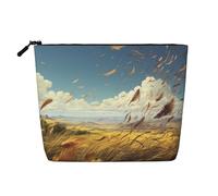 Dwvtfsm The Wind Blows - Trousse per il trucco da donna, impermeabile, in lino, da viaggio, leggera, con cerniera, organizer per pennelli da trucco