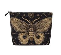 Dwvtfsm Trousse per trucchi da donna, impermeabile, in lino, organizer per cosmetici, leggera, con cerniera, organizer per pennelli da trucco