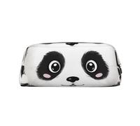 DWVTSLH Astuccio per matite con panda bianco e nero di grande capacità, in pelle, organizer da scrivania, portamonete, portatile, con cerniera, per viaggi all'aperto, Oro, One Size