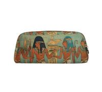 DWVTSLH Astuccio per matite da donna nell'antico Egitto, astuccio per matite di grande capacità, borsa per cosmetici, organizer da scrivania per ufficio, portamonete, portatile, con cerniera, per