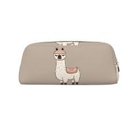 DWVTSLH No Drama Llama Astuccio per matite di grande capacità Astuccio in pelle Borsa cosmetica da ufficio Organizer da scrivania Portamonete Portatile con Cerniera Borsa da toilette per viaggi