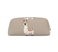 DWVTSLH No Drama Llama Astuccio per matite di grande capacità Astuccio in pelle Borsa cosmetica da ufficio Organizer da scrivania Portamonete Portatile con Cerniera Borsa da toilette per viaggi