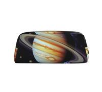DWVTSLH Planet Jupiter Astuccio portamatite di grande capacità in pelle borsa per cosmetici da ufficio organizer da scrivania portamonete portatile con cerniera borsa da toilette per viaggi all'aperto
