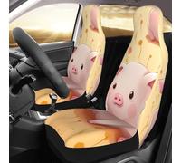 DWVTSLH Smiling - Coprisedili anteriori per auto, traspiranti, lavabili, antiscivolo, impermeabili, per auto, camion, SUV, sedili anteriori