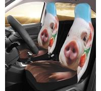 DWVTSLH Smiling - Coprisedili anteriori per auto, traspiranti, lavabili, antiscivolo, impermeabili, per auto, camion, SUV, sedili anteriori
